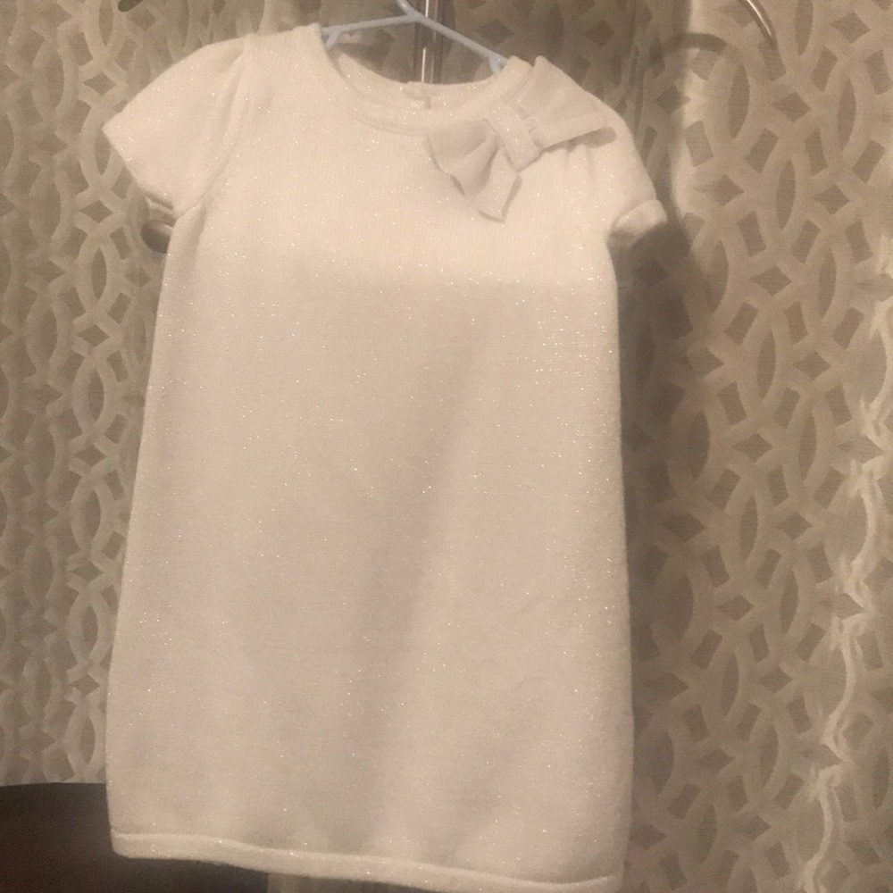 Off white and silver shimmer Janine & Jack dress